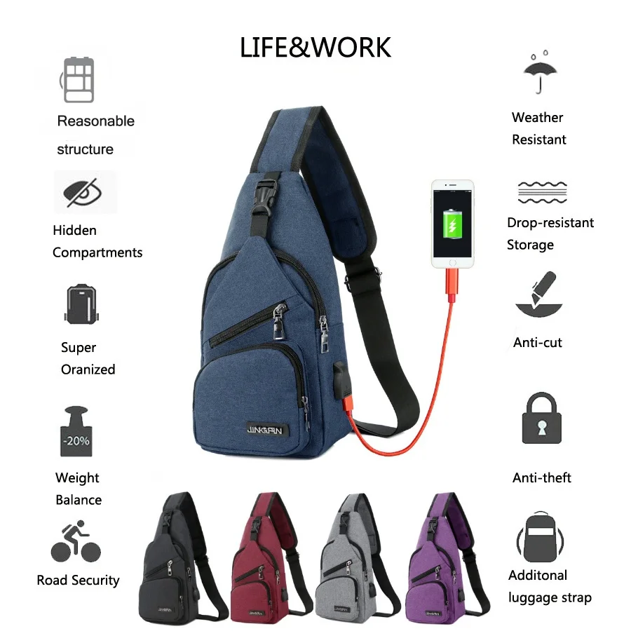 

10L Chest Bag New Casual Shoulder Chest Crossbody One Strap Shoulder Bags Day Pack For Men Women Lightweight Triangle Rucksack