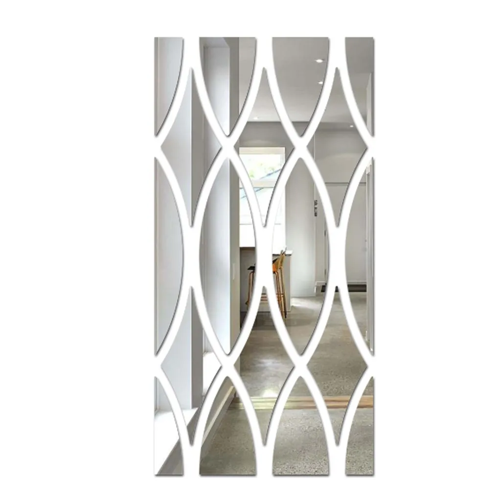 Алмазные треугольники настенные художественные акриловые зеркальные настенные наклейки украшение дома 3D DIY настенные наклейки искусство для гостиной домашний Декор Горячая Распродажа - Цвет: Silver