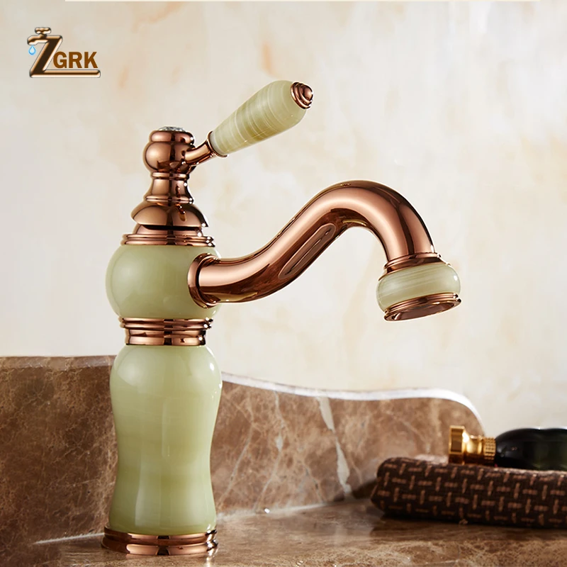 

ZGRK Bathroom Sink Faucet Vintage Rose Golden Luxury Mixer Faucets Torneira WC Environmental Tap Acocina Retro Basin Taps