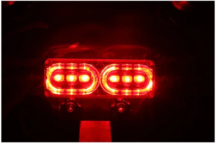6 led мотоцикл электрический велосипед вспышка Дневной светильник задний стоп