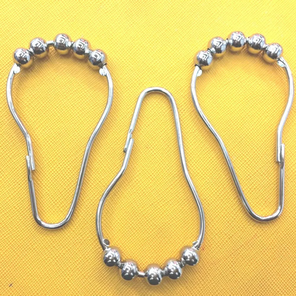 

3 PCS/Package Five Metal Bead Type Hoist Hook Clasp Rust - Stainless Steel Shower Curtain Hook Color 7*4CM