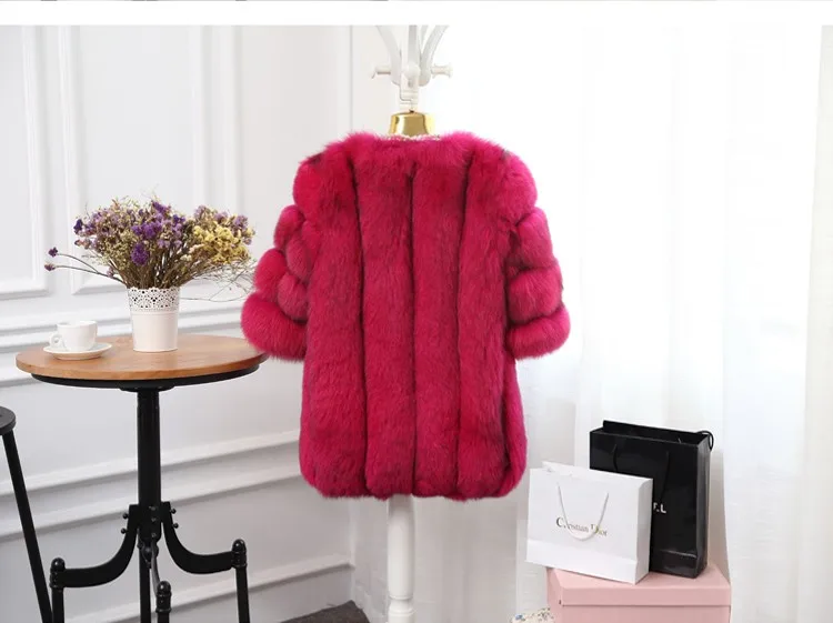 Зимнее роскошное пальто из лисьего меха, тонкая женская куртка, Толстая теплая, плюс размер, новинка, женское плюшевое пальто, повседневная верхняя одежда