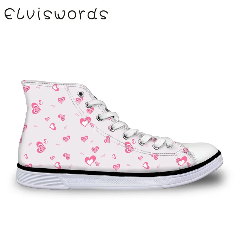 

2019 New Women High-top Canvas Shoes Fashion Printed Small Fresh Lace-up Flat shoes Student Casual Shoes