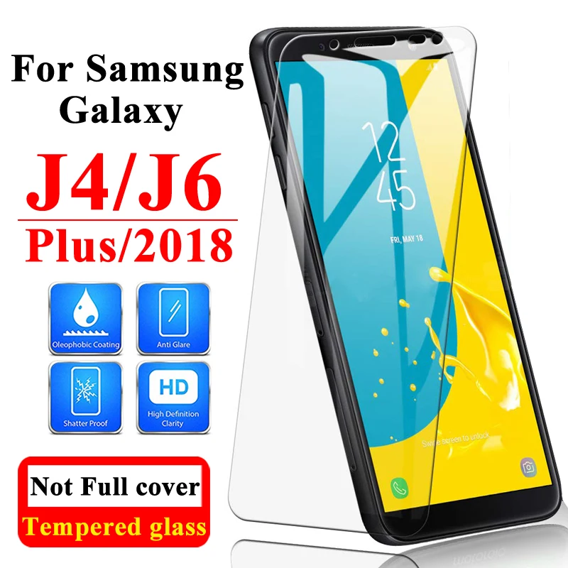 Защитный Стекло на samsung Galaxy J6 плюс J4 Экран протектор J6plus Экран протектор J62018 samsung Броня Galax 6J