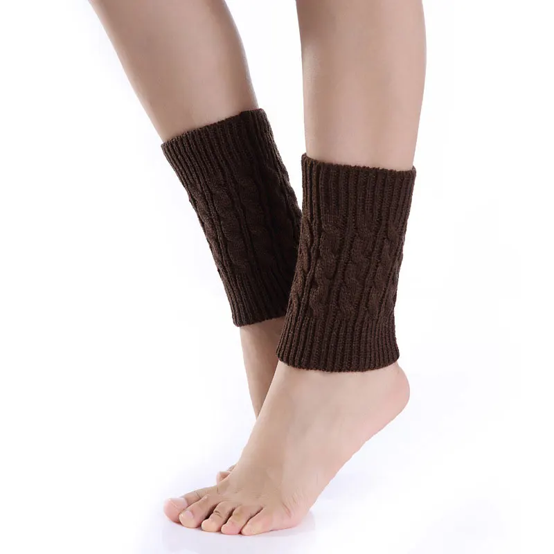 1 пара, сексуальные женские гетры, осенне-зимние теплые сапоги, носки, конопляные вязаные ботиночки с цветами, короткие носки с манжетами, LXH