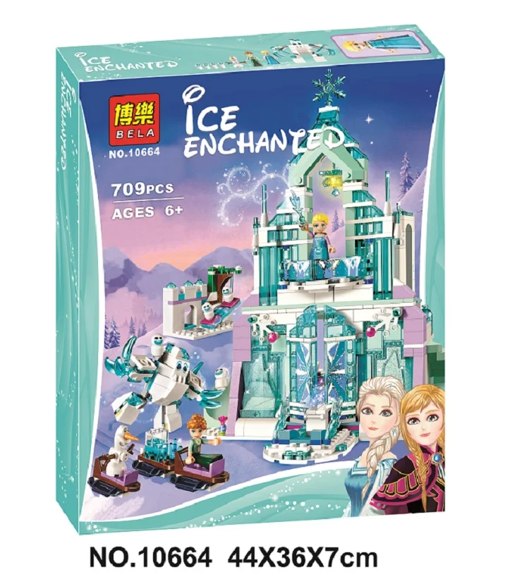 

Snow World Series The Elsa`s Magical Ice Castle Set Building Blocks Bricks Toys Girl friend with 41148 birthday gift