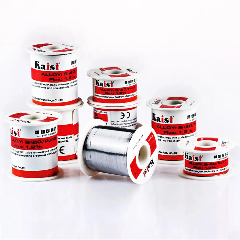 Kaisi Solder Wire Flux 1.2% Rosin Core Tin Solder Wire Sn60/Pb40 Soldering Welding Flux Tin Wire Soldering Supplies 0.3-0.8mm