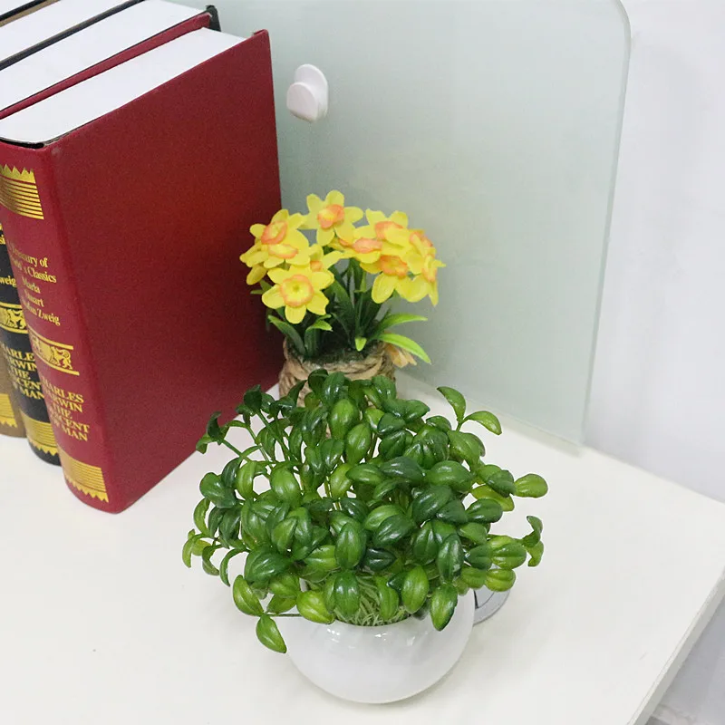 Flone Mini Artificial Plastic Plant Simulation Little Sapling Fake Plant Flower Home Party Office Garden Decor Plant (19)