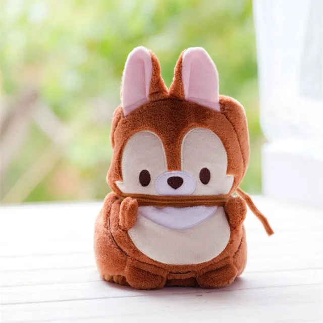 

candice guo! Super cute plush toy cartoon Dumbo elephant chipmunk chip soft rolling blanket birthday Christmas gift 1pc