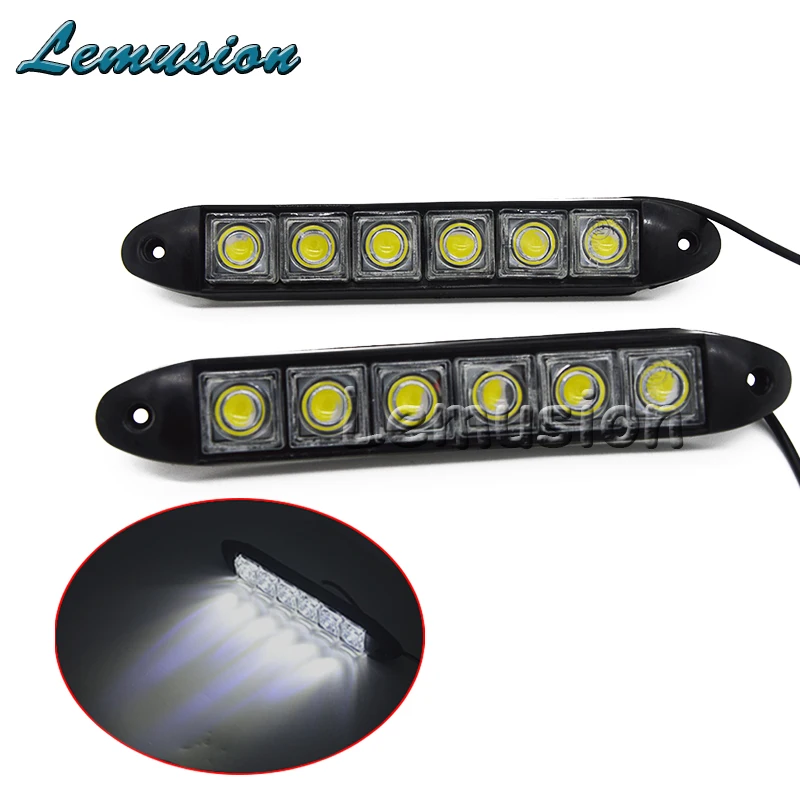 2X Car LED Daytime Running Light 6 LED DRL For Hyundai Solaris Tucson