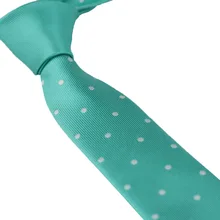 Галстуки Coachella цвета морской волны с зеленым узлом контрастный Аква с белым галстуком в горошек жаккардовый галстук обтягивающий галстук 6 см