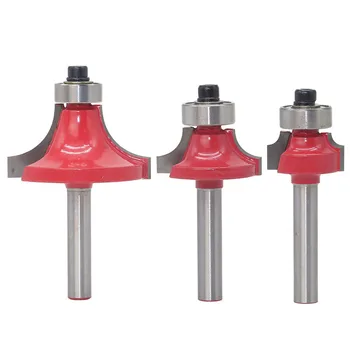 

3pcs/set High Quality Roundover Bit with Bearing 6mm shank Dovetail Router Bit Cutter wood working tools engraving bits