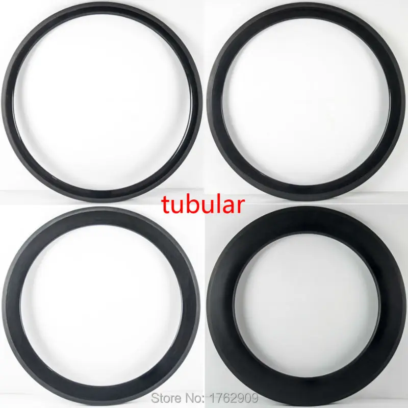 1Pcs Newest Gray 700C 50mm Tubular Rims Road Bicycle Aero 3K UD 12K Full Carbon Fibre