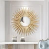 European Luxury Wrought Iron Wall Sun Flower Decorative Mirror 1