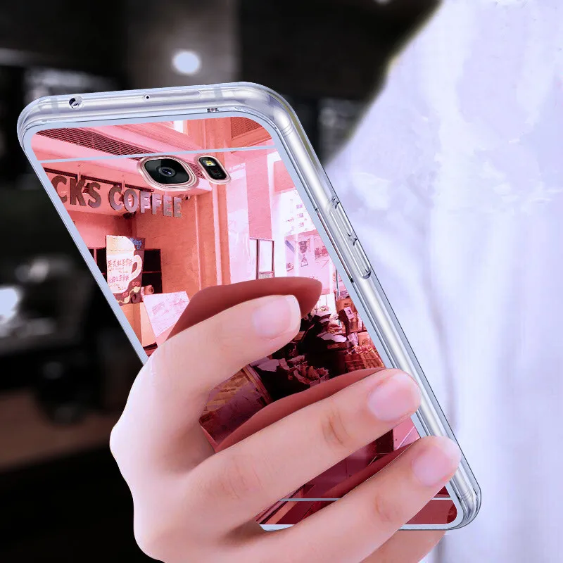 Чехол для Samsung Galaxy NOTE 8 Note 9 роскошный зеркальный чехол мягкий из ТПУ A6 J6 2018 S7 S6 S8 S9 S5