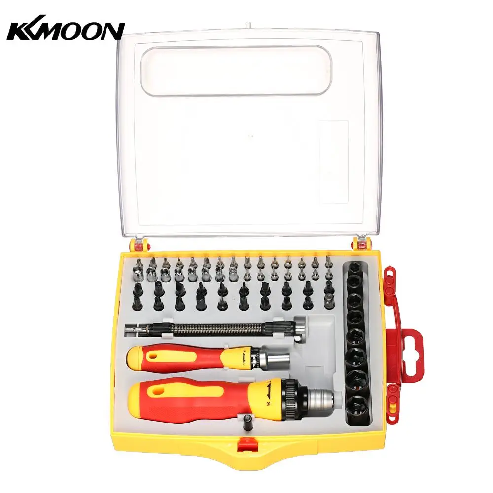 62pcs Multi functional Screwdrivers Sockets Set with Hex Torx Slotted