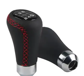 

5 Speed MT PU Leather Manual Gear Shift Knob Shifter Stick Lever Headball Pen ARM Fit For BMW Toyota Honda Mazda Ford Audi