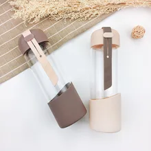 Стеклянные чашки для мальчиков и девочек с веревкой переносные чашки креативные силиконовые наборы чашек