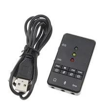 Высококачественная звуковая карта EQ Xear 3D USB 7,1 канальный аудио адаптер со светодиодным индикатором для Windows Vista/XP/7/8/Mac OS/Android