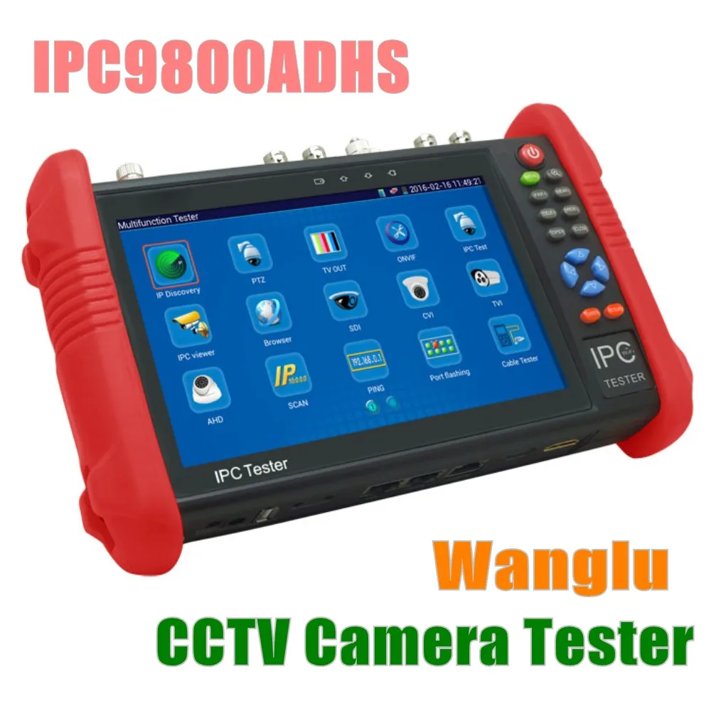 

DHL Free IPC9800ADHS 7 Inch 4MP IP Camera Tester 8MP TVI CVI AHD SDI CVBS CCTV Tester Monitor with WIFI PTZ Control PoE HDMI out