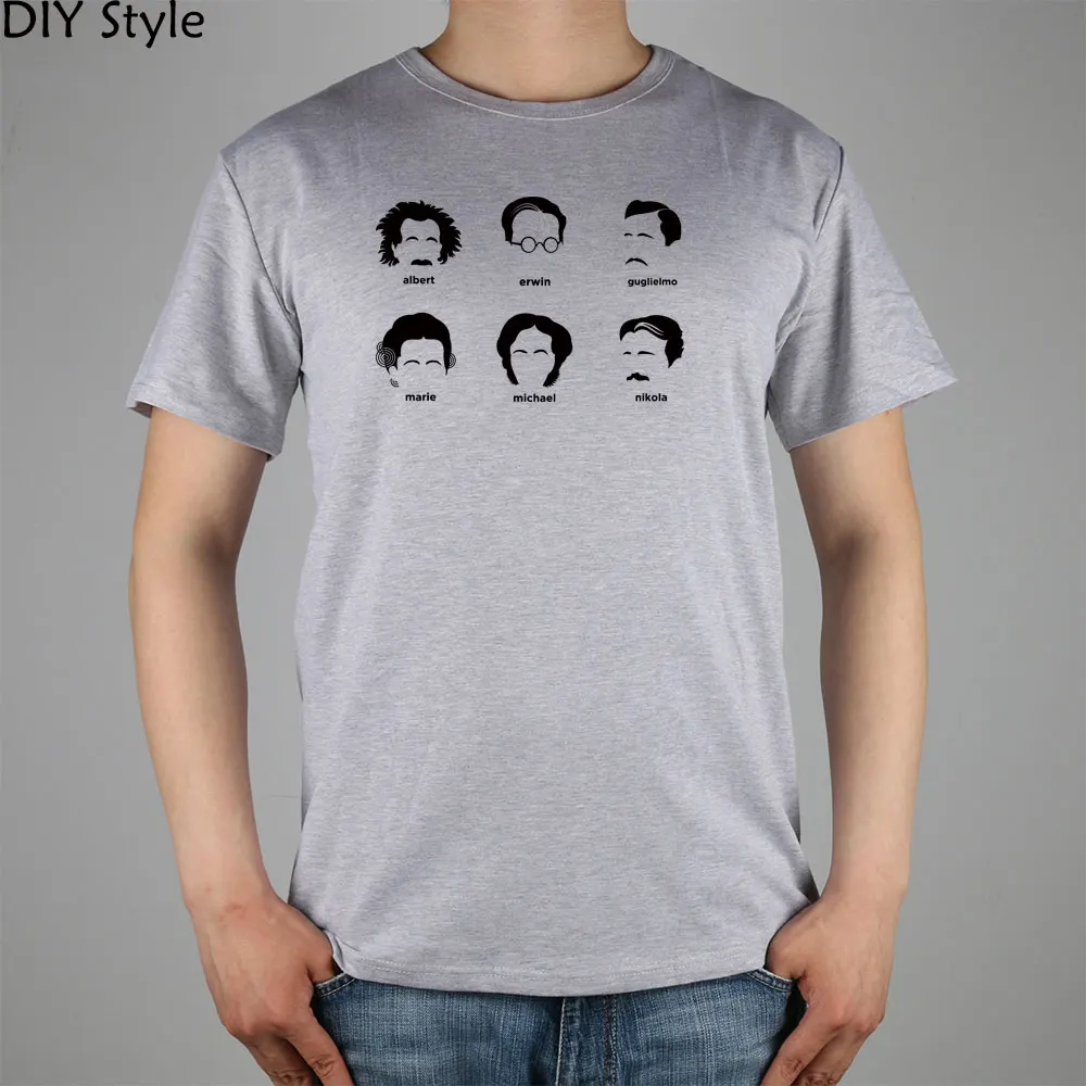 

Einstein, Marie Curie SAY physical SCIENCE PHYSICISTS physicist Schrodinger T-shirt Top Lycra Cotton Men T shirt New DIY Style