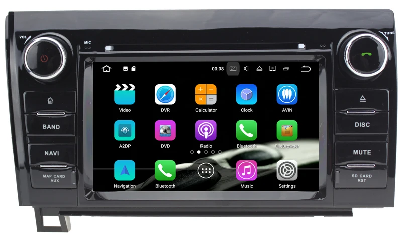 Discount HIFIF HD 1024X600 Octa Core 2GB RAM 16GB ROM Android 7.1 Car DVD Player For Toyota Tundra Sequoia GPS Navigation Radio Stereo BT 7