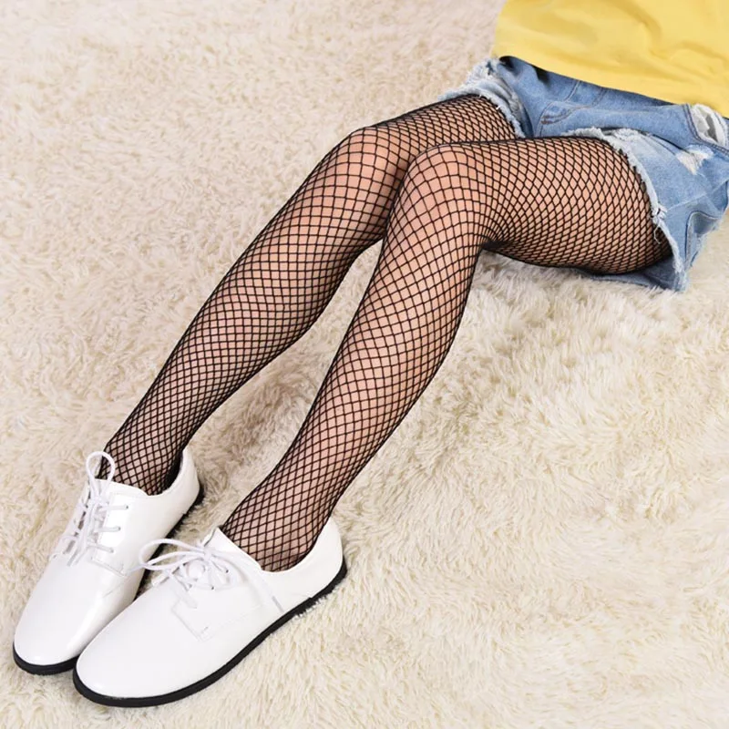 

Children Girl Fishnet Stockings Lace Long Stockings fish Net Grid Stockings baby tights Kids Pantyhose High Elastic Stockings