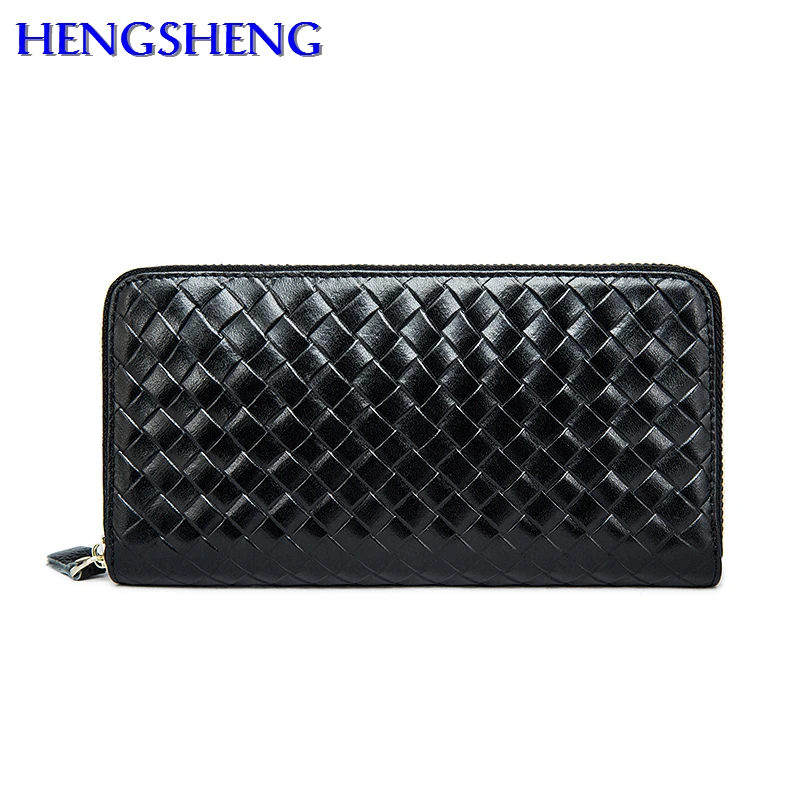 Hengsheng top quality genuine wallet for men long wallets by cow font b leather b font