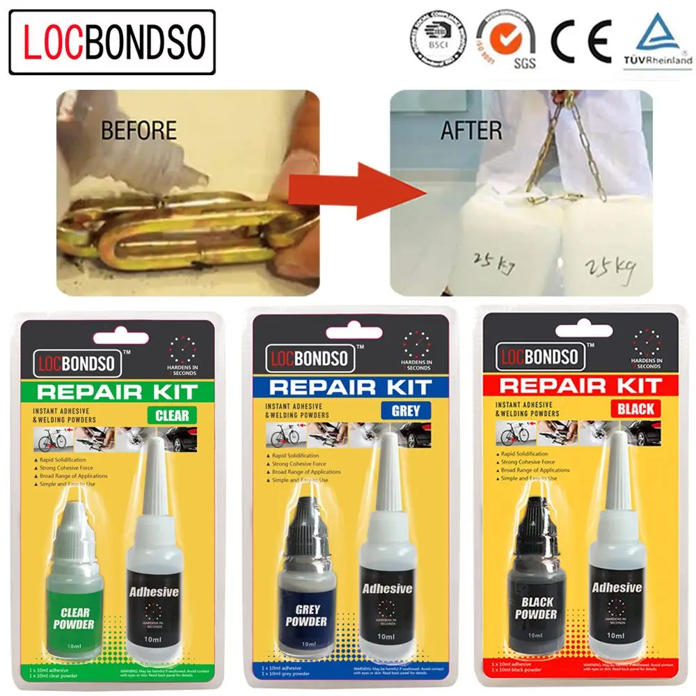 

1 Set Speedy Fix Quick Bonding Glue Professional Fast Dry Reinforcing Adhesive for Metal Plastic Wood Ceramic Repair Welding