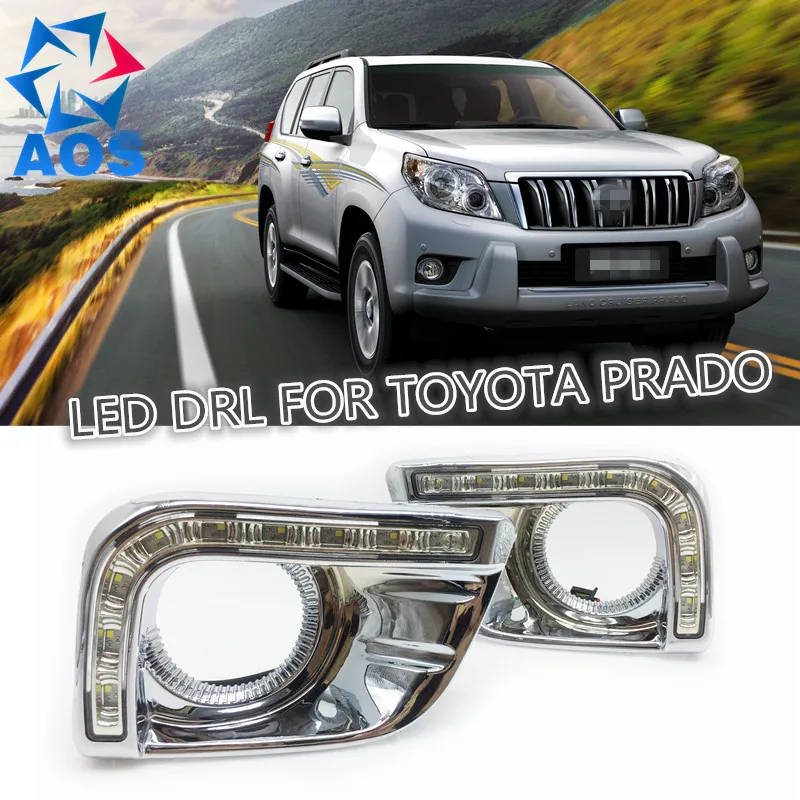 

2PCs/set LED DRL Car daylight Daytime Running Light drl For Toyota Prado FJ150 LC150 2010 2011 2012 2013 Land Cruiser 2700/4000