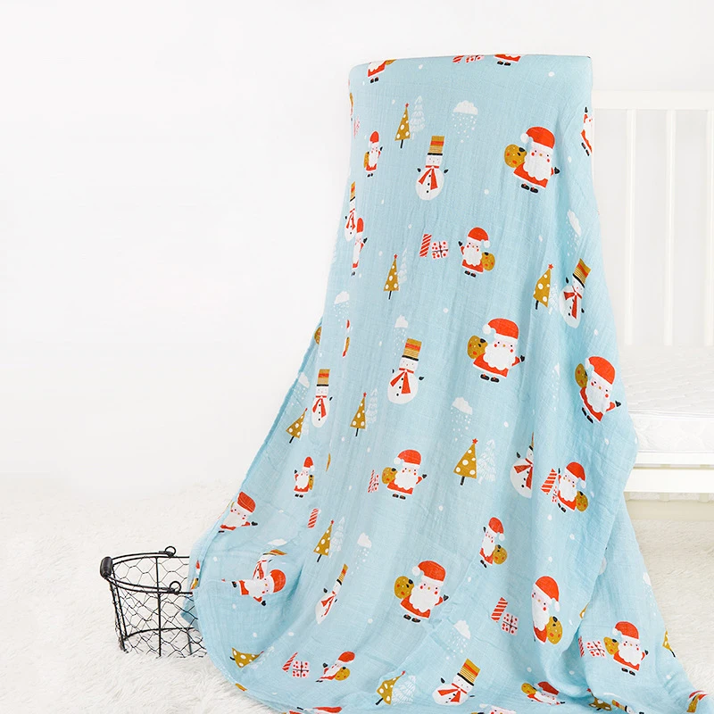 cheap Muslin Baby Blanket Cotton Cover Bamboo Super Soft Infant Hood Towel Swaddle For Newborns Cute Wraps Baby Bath Towel Bed Sheet