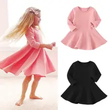 Платье принцессы с длинными рукавами для маленьких девочек вечерние платья-пачки для свадебной церемонии