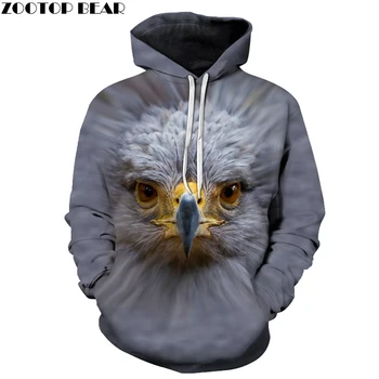 

3D Printed Eagle Hoodie Sweatshirts Unisex Animal Hooded Pullover Brand 6xl Qaulity Tracksuits Boy Coats Fashion Outwear New