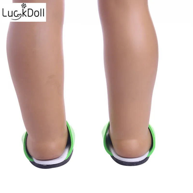 Luckdoll рекламные куклы мини-тапочки fit 18 дюймов американская кукла женщина и 43 см аксессуары для детской куклы игрушки для детей