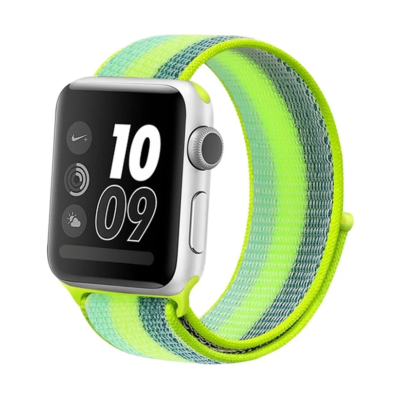 Спортивный ремешок для Apple Watch Band 4 44 мм 40 iWatch 3 2 1 42 38 аксессуары цветной нейлоновый