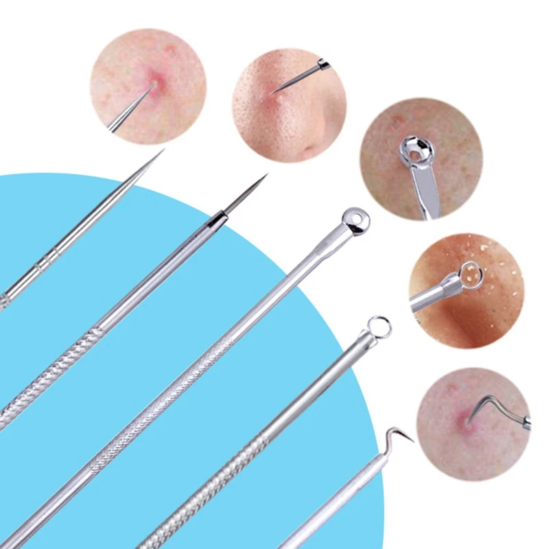 5pcs/pack Acne Needle Kits Stainless Steel Blackhead Removal Comedone