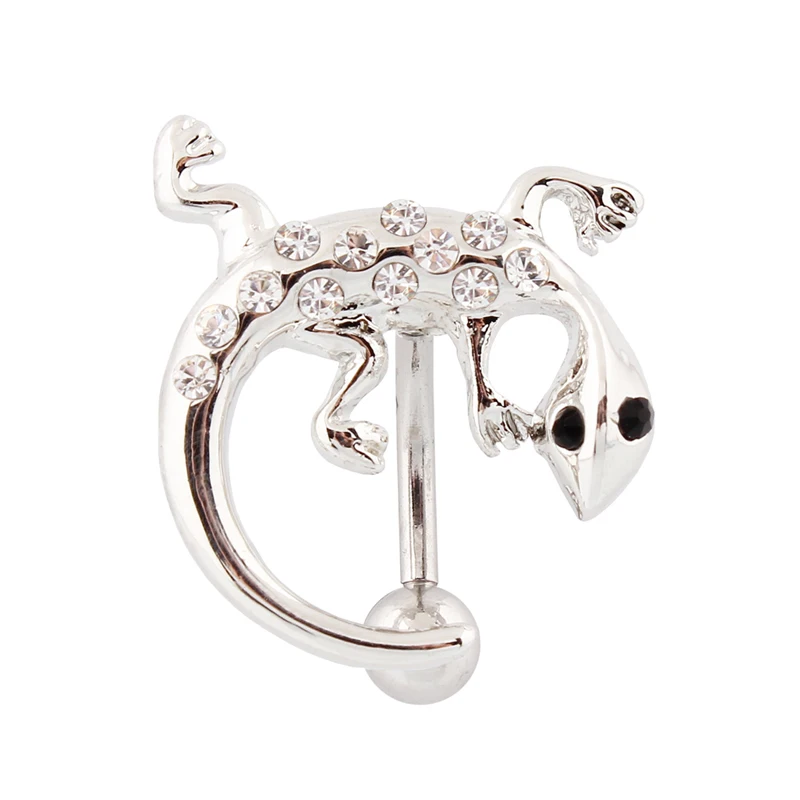 Navel rings upside down Piercing belly button rings fashion Gecko women