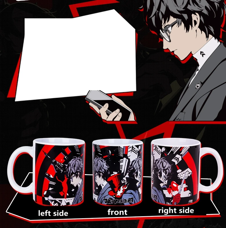 Аниме JK Persona 5 P5 Акира Курусу Джокер Рен Амамия Косплэй кружка Керамика пить воду с отметками подарок