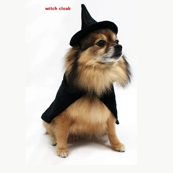 

Halloween Cosplay witch Costumes dog Costumes witch hat dog witch cloak
