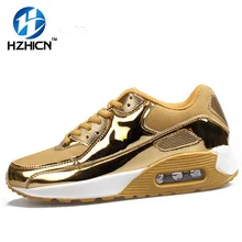 Fashion Couple Shoes For Men Gold Mens Male Shoes Female Air Breathable Casual Fashion Krasovki Chaussure Femme Tenis HZHICN