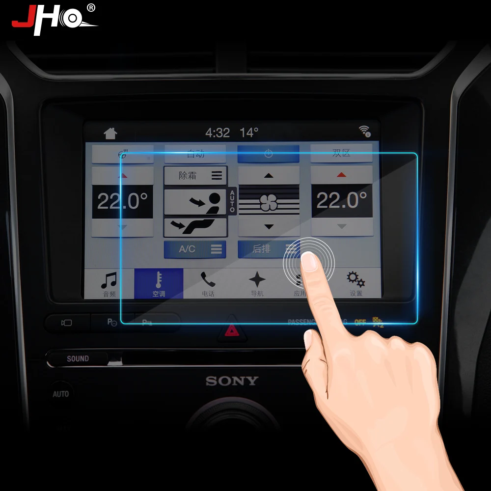

JHO Screen Protector Film for Ford Explorer 2011-18 12 13 14 15 16 17 F150 Raptor Mondeo Edge Lincoln Navigation Touched Glass