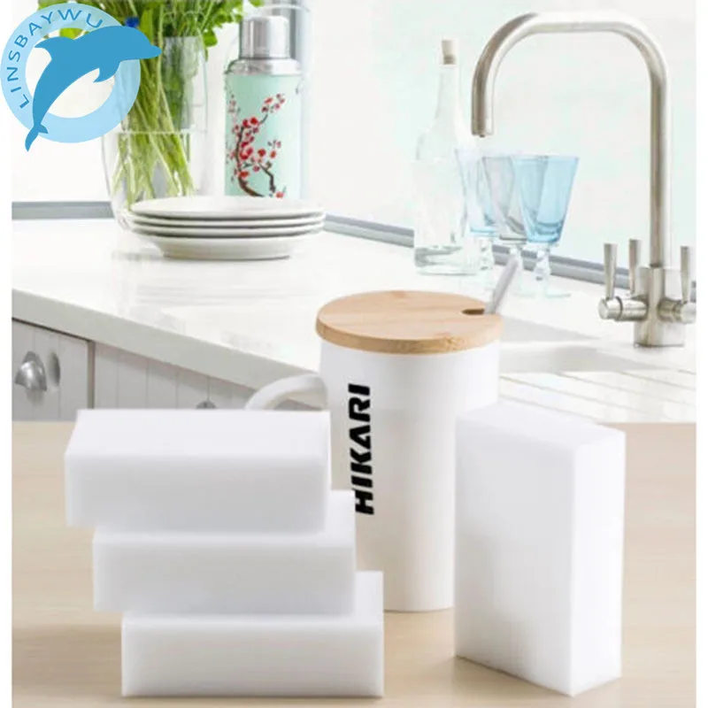 

10PCS Melamine Sponge Bowl Dish Cleaner Magic Sponge Eraser Cleaner Eco-Friendly Kitchen Bathroom Cleaning Spong 10*6*2cm