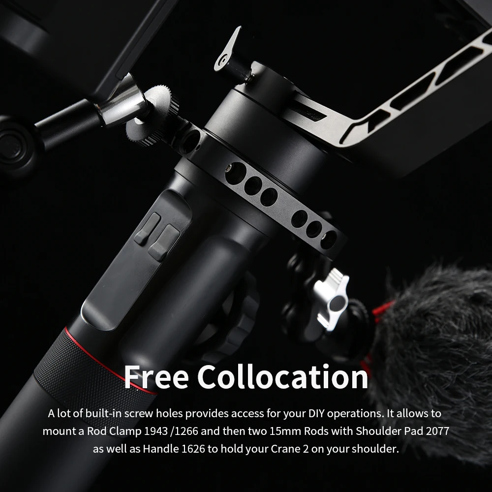 Ambitful стержень зажим для Zhiyun Crane2/кран v2 Камера стабилизатор для микрофон Rode светодиодный видео свет для киносъемки Vlogging