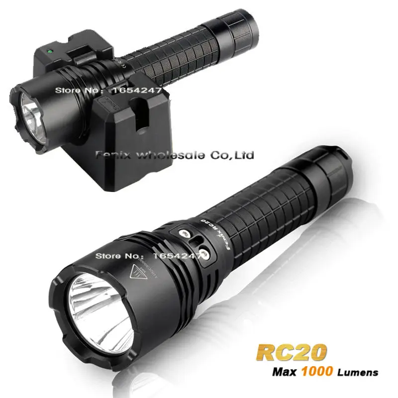 FENIX RC20 тактический фонарь 290 metro cree xm l2 (u2) led 1000 lm 5 + fenix 2600 mah аккумулятор|tactical