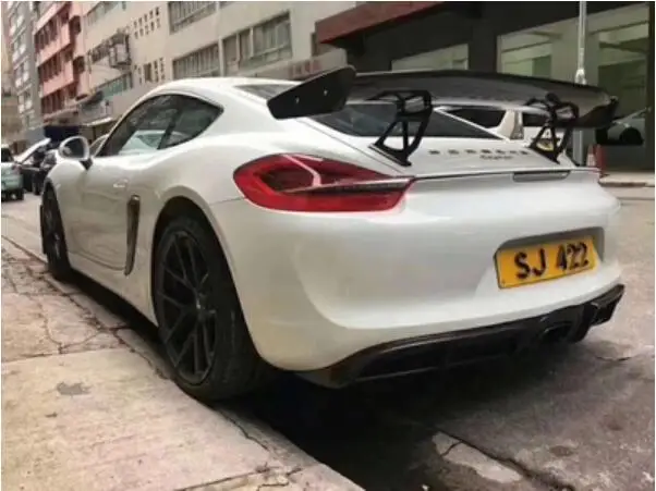 Карбоновое волокно заднего крыла багажника выступ Спойлеры для Porsche Cayman 997 998 981 911