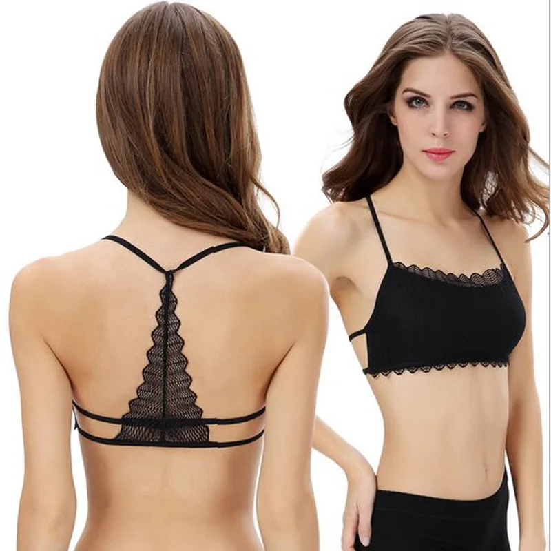 bralette negro con blusa