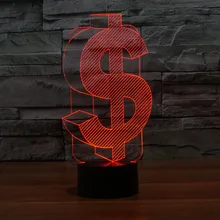 Оригинальные светильники 7 цветов изменить 3D настольная лампа LED гаджет Освещение Декоративные Ночник USB разъем Запасные Аккумуляторы для телефонов Best Рождественский подарок