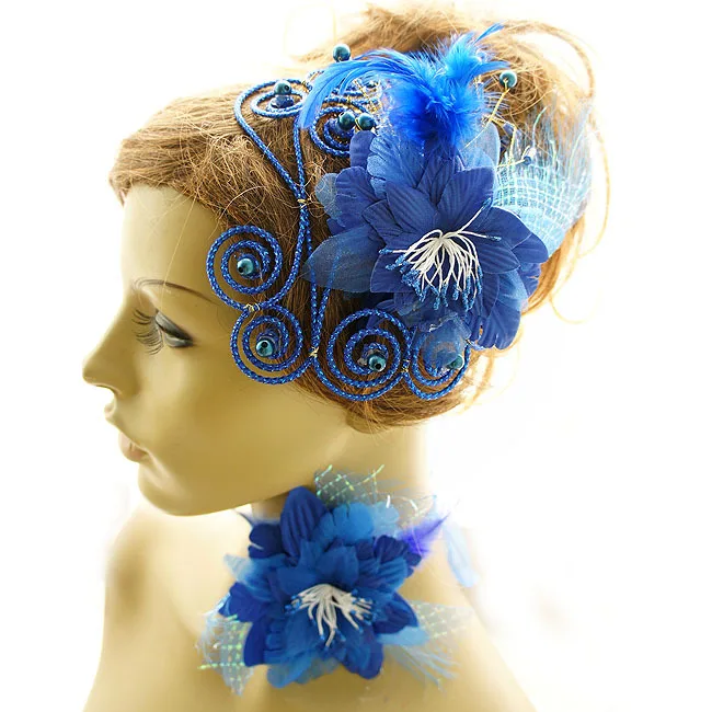 

Feather flower girl hair jewerly children kid dancing latin hairwear haircomb feather hairwear free shipping