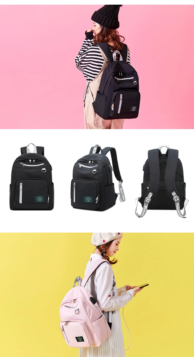 Atinfor зарядка через usb Водонепроницаемый рюкзак женский Противоугонный отражатель дорожная сумка для ноутбука школьная сумка для девочек-подростков