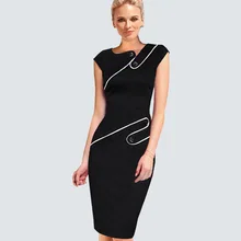 Plus Size Elegant Office Business Dress Casual Tunic Bodycon Sheath Fitted